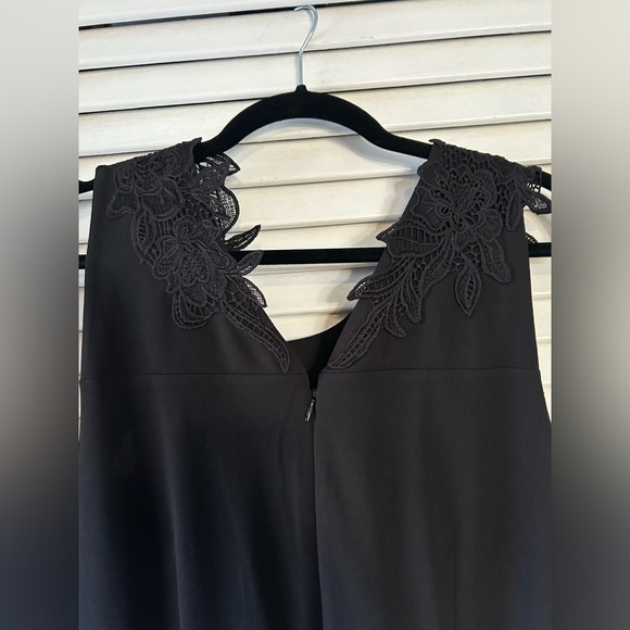 Like New APT.9 Black Jumpsuit with flower appliqué - Picture 7 of 12